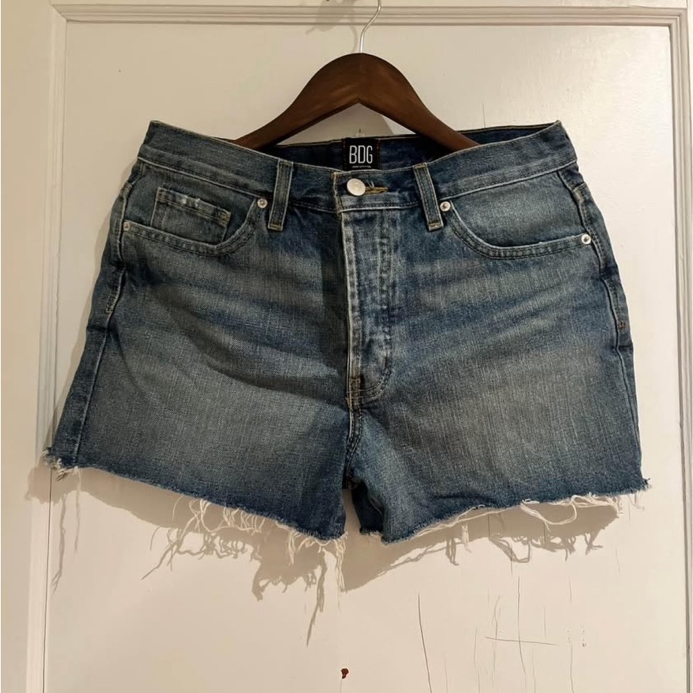 BDG Blue Jean Shorts Vintage Distressed Style